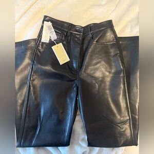 Aritzia Melina Super High Leather Pant Size 6 Brand New With Tags